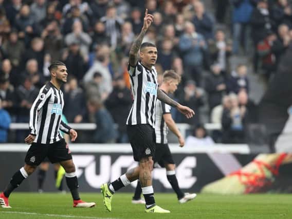 Kenedy after scoring for Newcastle in the weekend win over Southampton.