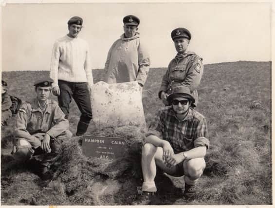 Peter and his fellow cadets at Campden Cairn.
