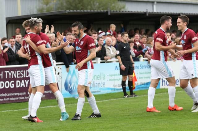 South Shields sit second in the table heading into tomorrow's game against Ramsbottom United. Picture by Peter Talbot.