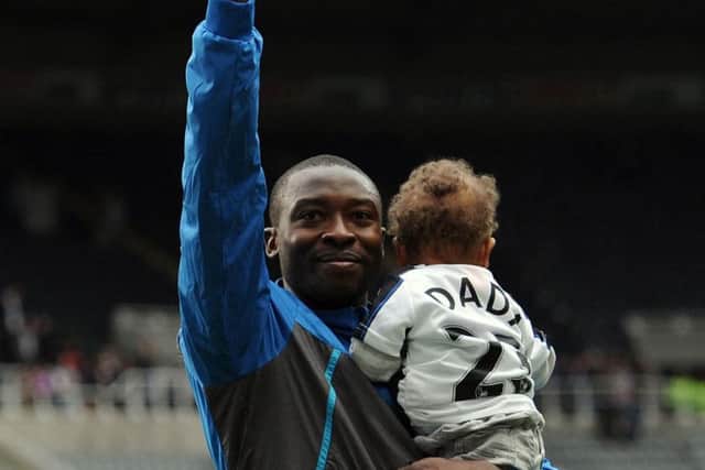 Shola Ameobi after his final Newcastle appearance