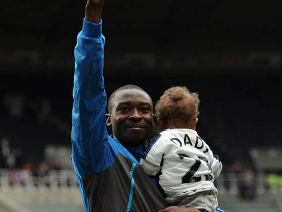 Shola Ameobi after his final Newcastle appearance