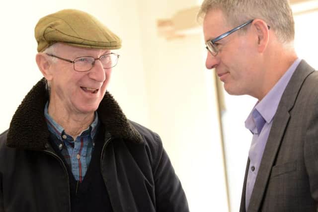 Jack Charlton, left, and Mark Robson during a 10th anniversary celebration of the Sir Bobby Robson Foundation being set up in Newcastle.