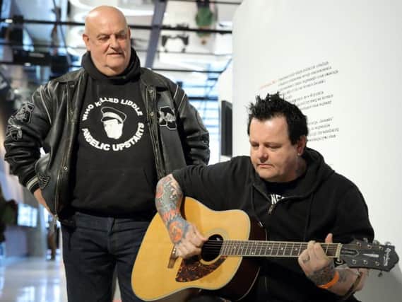 Mensi and Neil Newton of the Angelic Upstarts at the ESC in Gdansk, Poland.