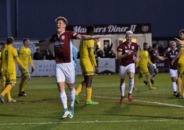 Dillon Morse celebrates his early goal. Picture by Kevin Wilson.