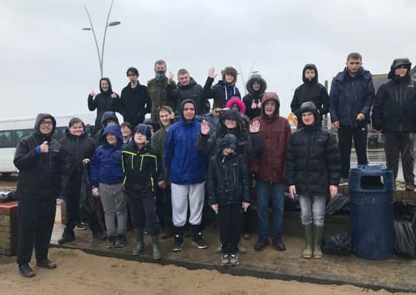 Pupils from Jarrow's Autistic Unit hit Sandhaven Beach to take part in a sponsored clean-up