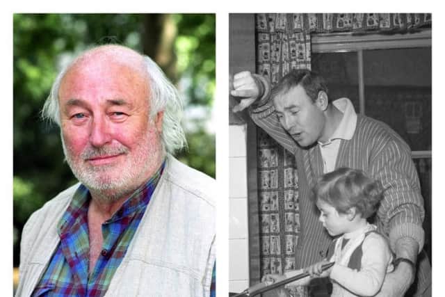 From left, the late Bill Maynard in later years and while working in Sunderland in 1959.