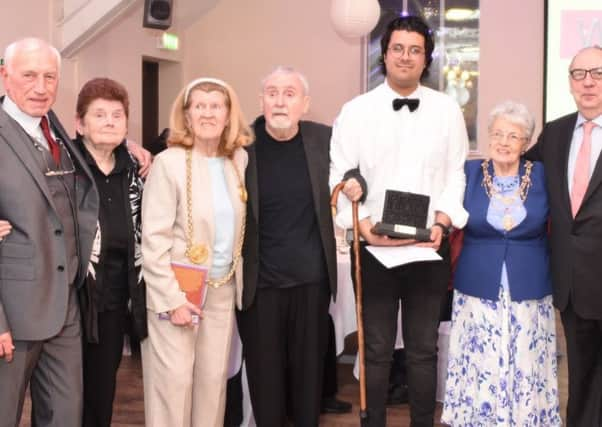 From left, Bob Olley, Sheila Graber, TMayor of South Tyneside, Coun Olive Punchion, Alex Ferguson and his grandson Jordan Alexander,  Mayoress of South Tyneside, Mrs Mary French, and Richard Ord.