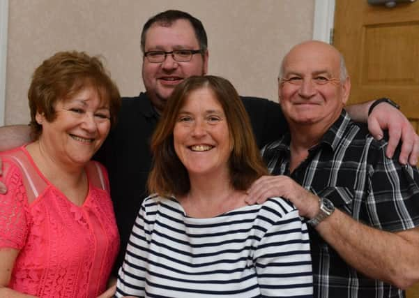 Carol and Dave Hammond celebrate their golden wedding anniversary. With their daughter Lindsey Grimmer who was donated a kidney in 2016 by her mother and son Kevin Hammond