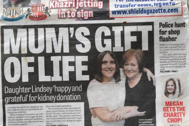 Carol Hammond donated a kidney in 2016 to daughter Lindsey Grimmer