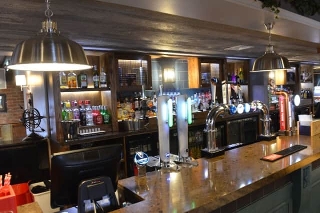 The revamped bar area