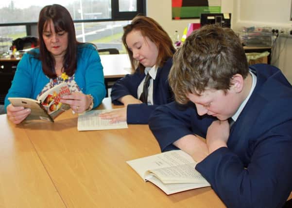 South Shields School students enjoying their reading.
