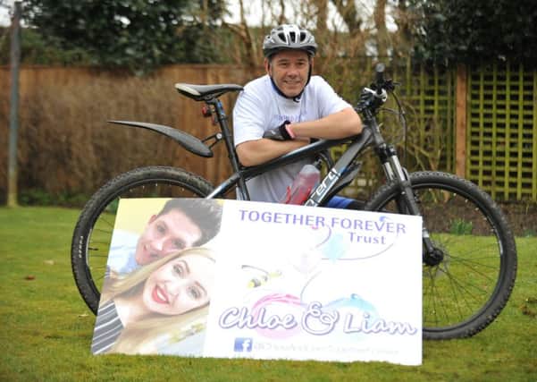 Cyclist Mark Lamb who is going to complete the Coast to Coast cycle route to raise money for the Forever Together Trust.