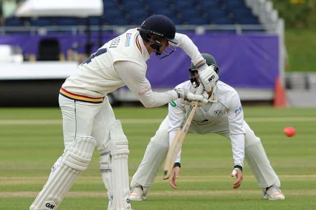 Cameron Steel defends in Durham's clash with Worcestershire last summer. Picture by Frank Reid