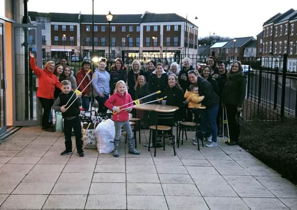 The community get behind the first Litter and Laugh walk