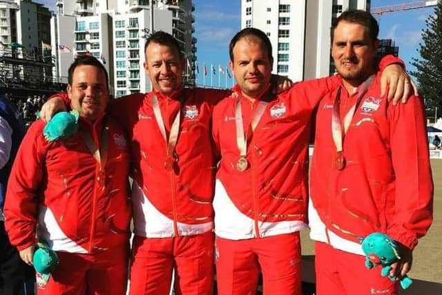England Bronze medal Four - Louis Ridout, David Bolt, Jamie Chestney and Sam Tolchard.