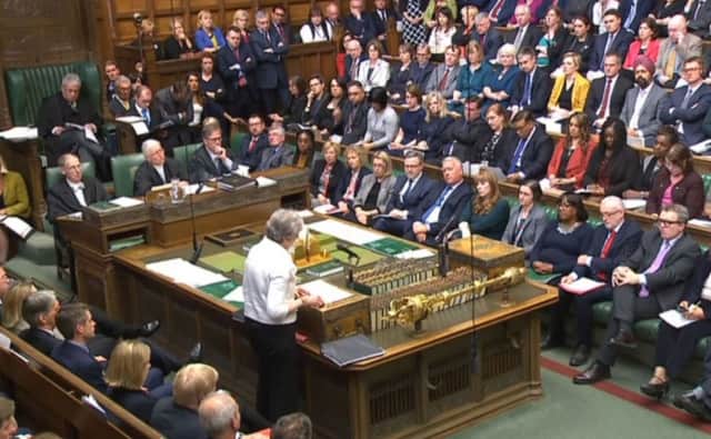 Prime Minister Theresa May makes a statement to MPs in the House of Commons over her decision to launch air strikes against Syria.