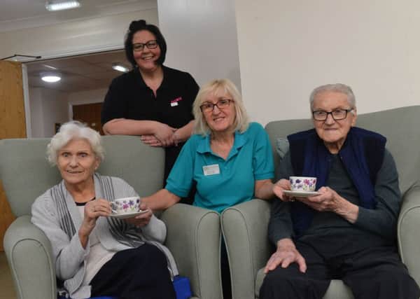 Roseway Care Home is to host a open day.
Residents Avis Coates and Harold Yeoman with staff Dawn Lion and Pauline Fraser