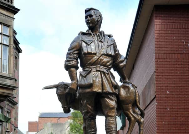 Tributes at the John Simpson Kirkpatrick memorial in South Shields