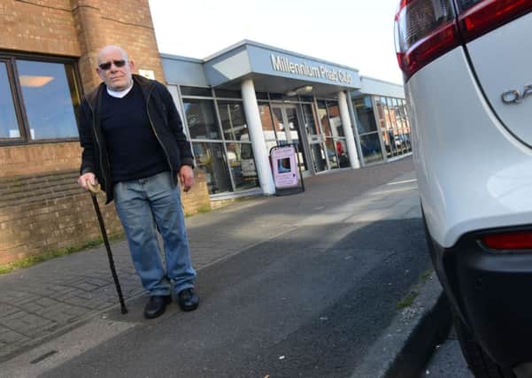 Vevin Blair is angry over disabled bays being taken away at Jarrow Hub