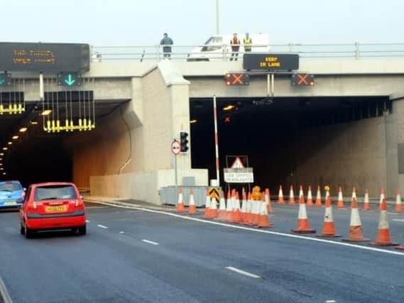 The incident happened near the Tyne Tunnel.
