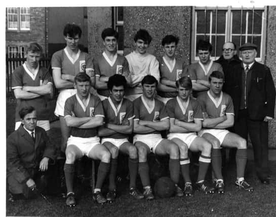 Marsden CW Juniors, with Davey Jones pictured on the front row, third from the left. Inset, Frank McLintock.