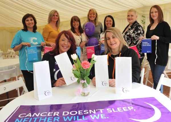 Carol Gibson, front left, who is hosting a fundraising night at the Lord Nelson, Monkton Village, for Cancer Research.