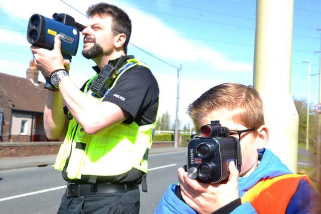 Speed cameras in action at Hedworth Lane Primary School.