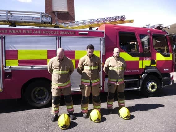 South Shields firefighters pay their respects