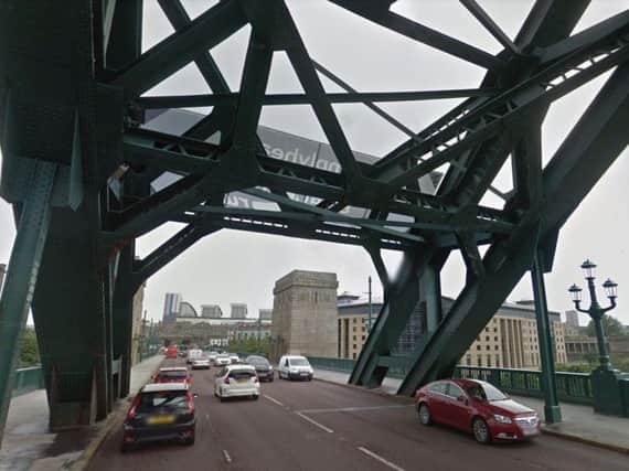 Work will start on the Tyne Bridge this weekend. Picture: Google Maps.