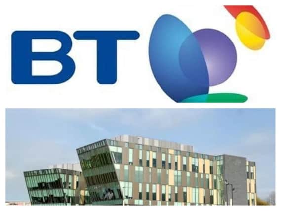 BT has announced thousands of job losses. Below, the contact centre in South Tyneside.