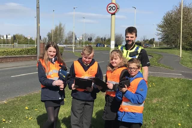 Hedworth Lane Primary School pupils taking part in the project.