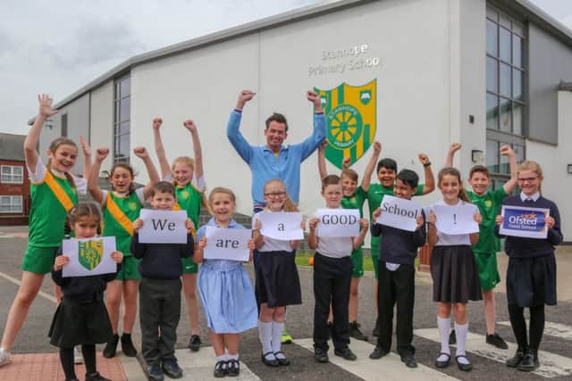 Stanhope Primary School in South Shields is celebrating its 'good' rating from Ofsted inspectors. 
Picture by Tom Banks