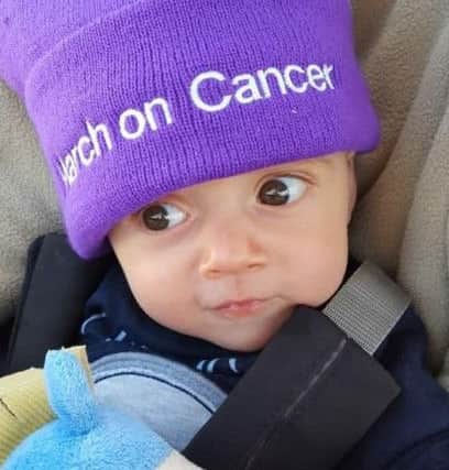 Bayby Jacob Cossey who took part in the walk with mam Amy Cossey and Gran Viv Muirhead.