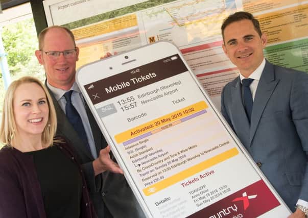 From left, Nicola Cheetham, fares and revenue manager at Nexus, customer services director Huw Lewis, and Ben Simkin, commercial director at CrossCountry.