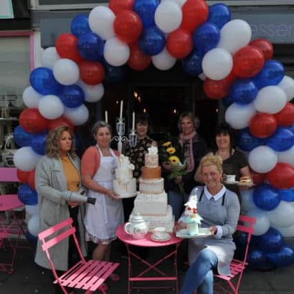 Red, white and blue balloons have been put up in Harton Village in celebration of the Royal Wedding.