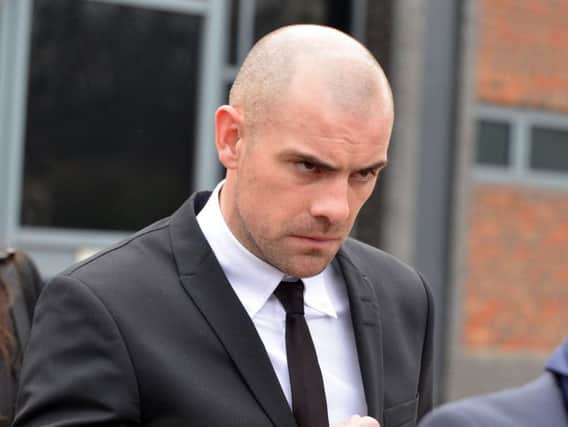 Ex-Sunderland footballer Darron Gibson attends court for a previous hearing.