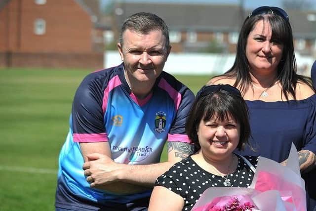 From left, Mark Rutherford, Lisa Rutherford and Caroline Curry.