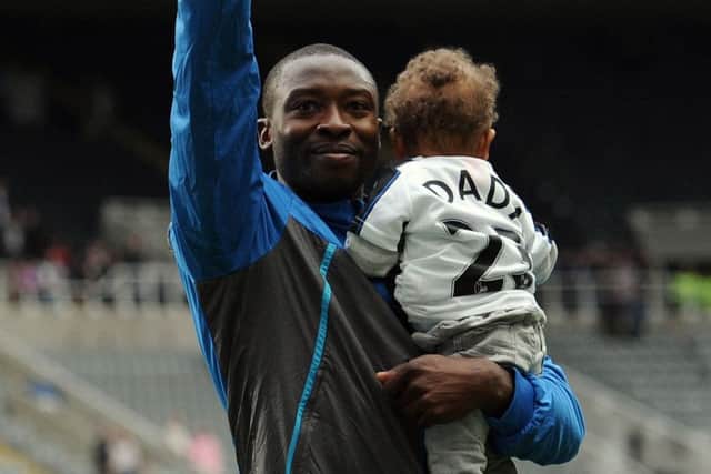 Shola Ameobi after his final Newcastle appearance in 2014