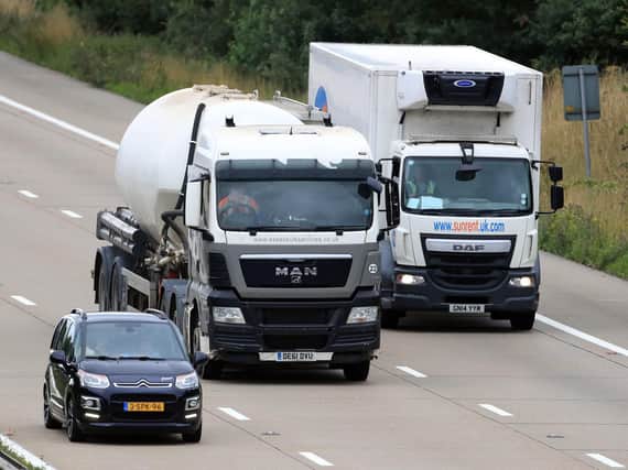 There have been a number of incidents involving HGVs getting stuck and causing disruption in recent months. Pic: PA.
