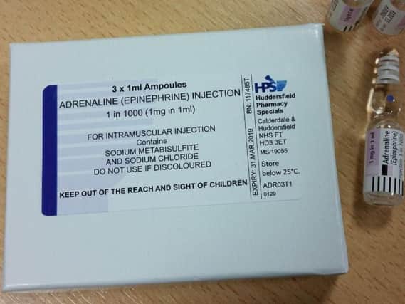 A box showing the labelling on the drugs taken from a car parked up in Russell Avenue, South Shields.