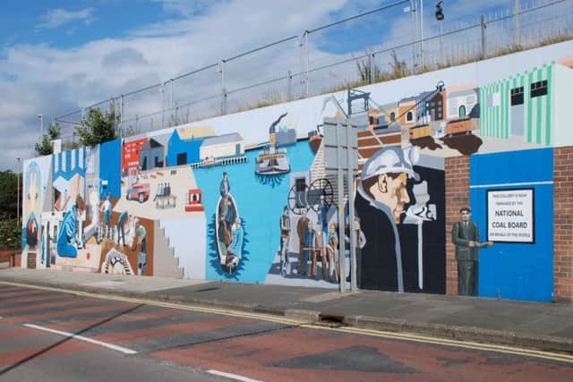 Mural on Commercial Road, South Shields.