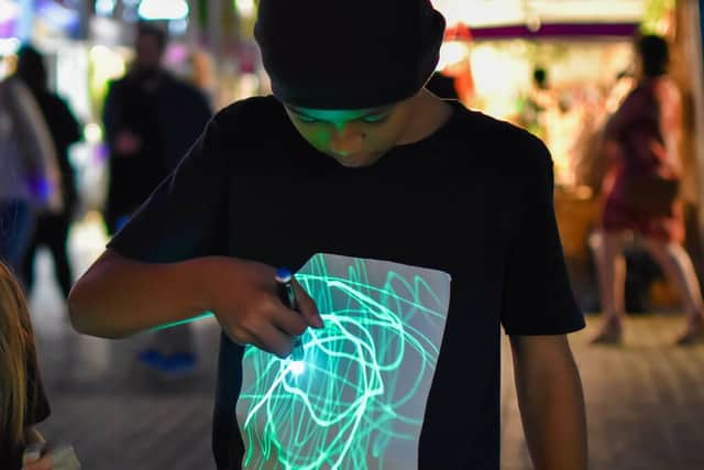 Children's Interactive Green Glow T-shirt In Black, £15.95